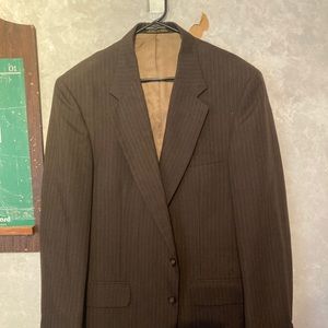 Brown striped suit